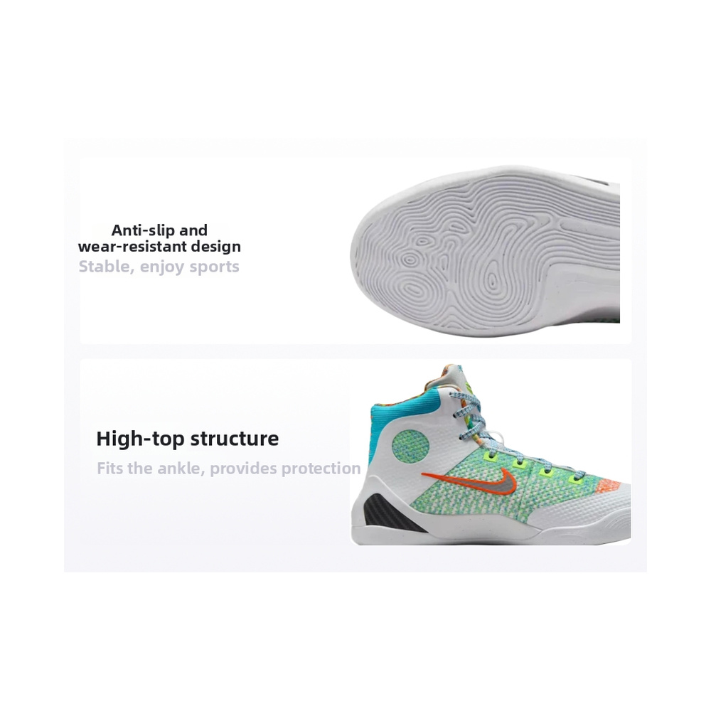 Nike Kobe 9 'Obsidian / Hyper Violet / Hyper Turquoise / Orange Pulse' Унисекс