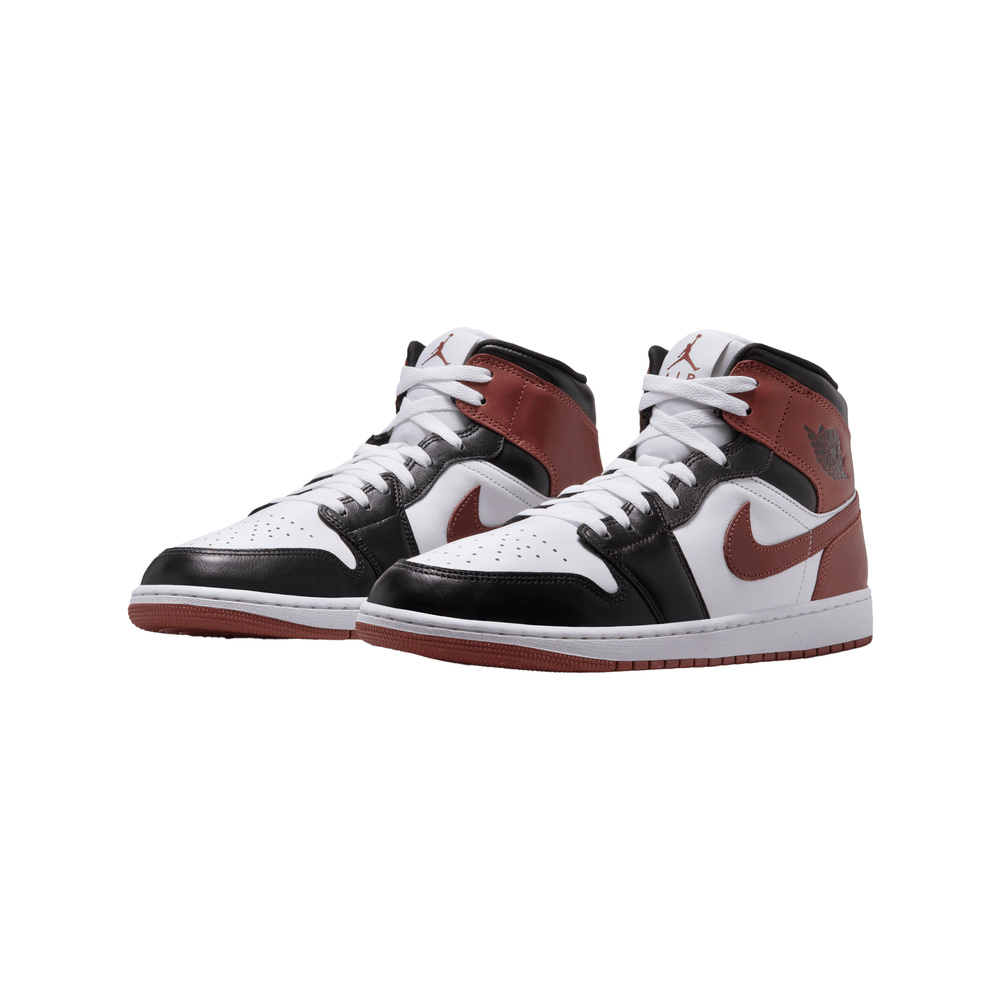 Air Jordan 1 Mid 'Summit White / Fierce Purple / Gorge Green' Мужские