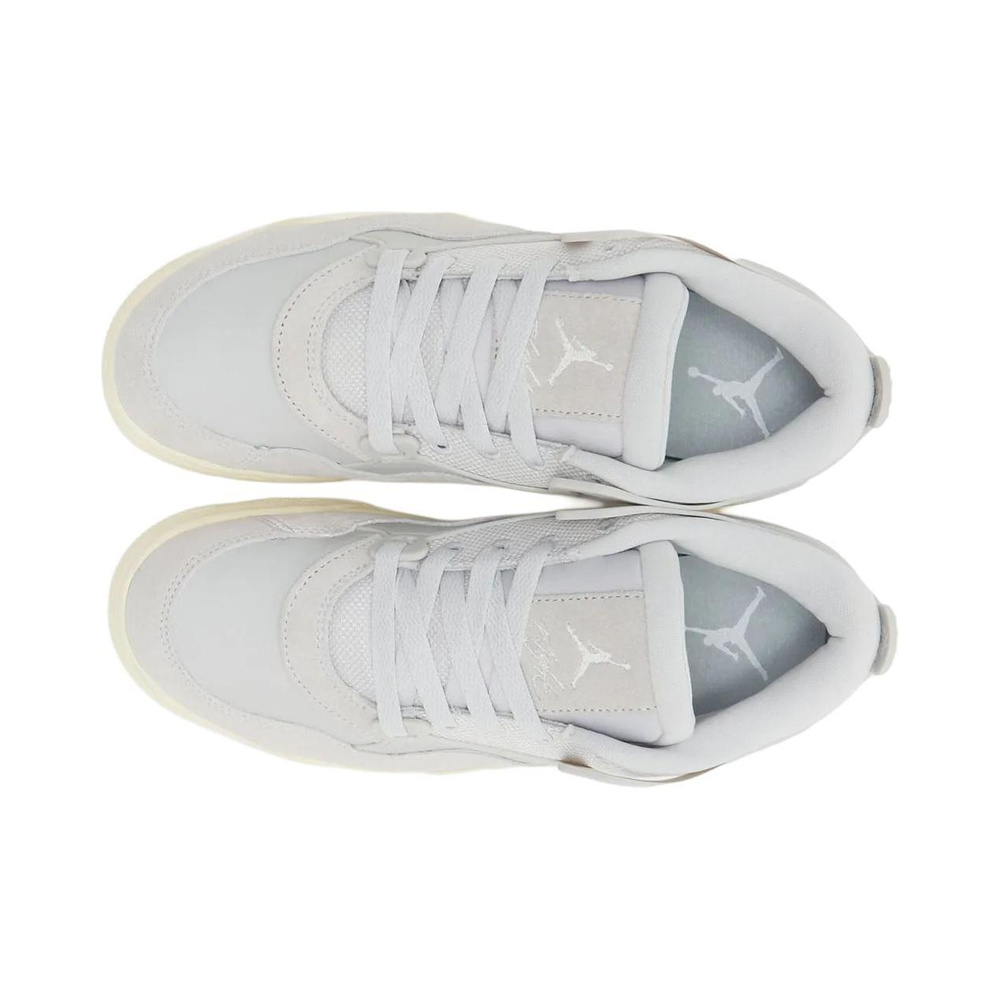 Air Jordan 4 'White / Black / Bleached Lilac / Metallic Silver' Женские