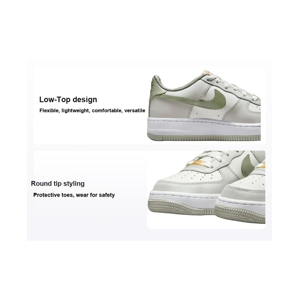 Nike Air Force 1 'White / Grain / Metallic Gold Grain / Black' Унисекс