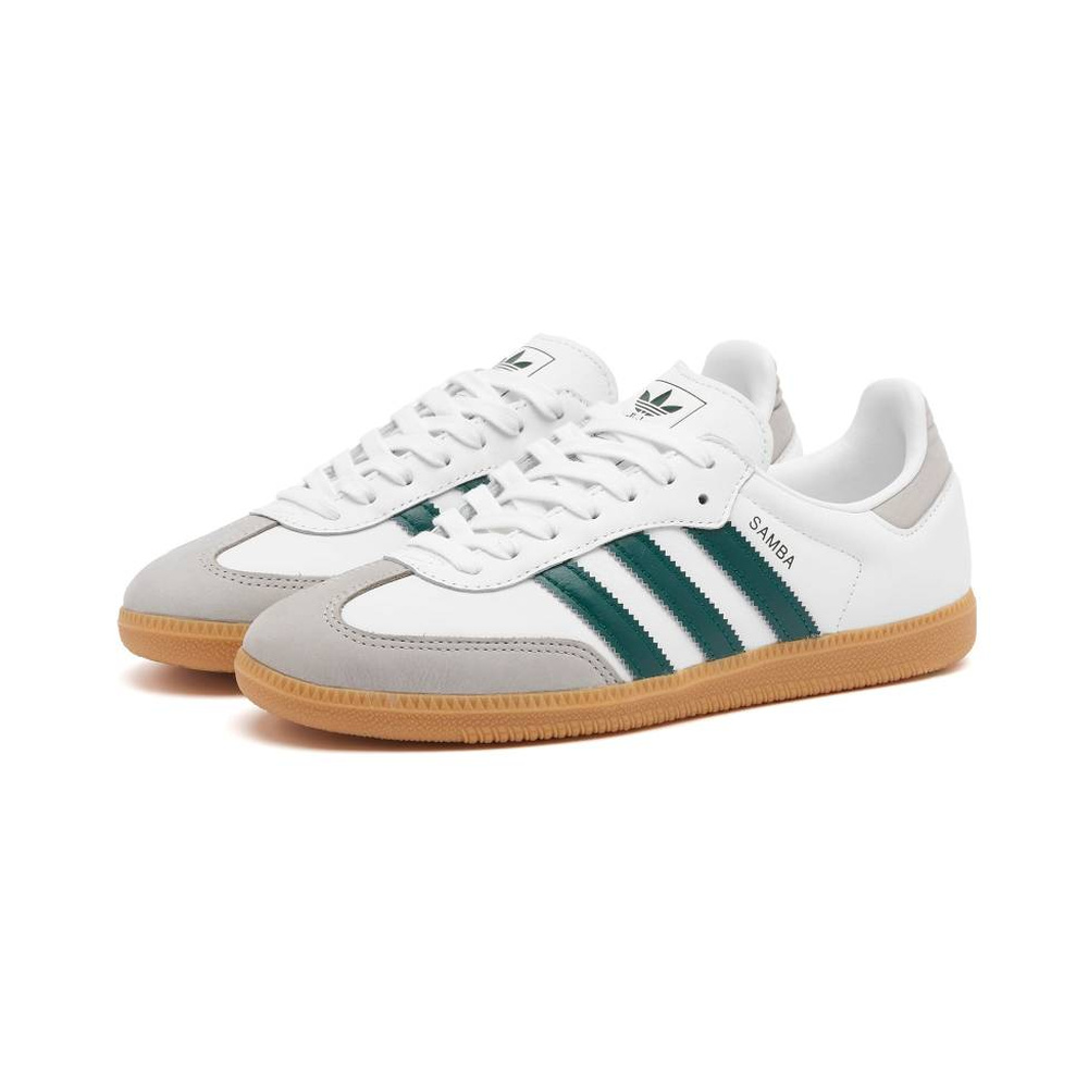 Adidas Samba OG 'Cloud White / Green / Grey' Женские