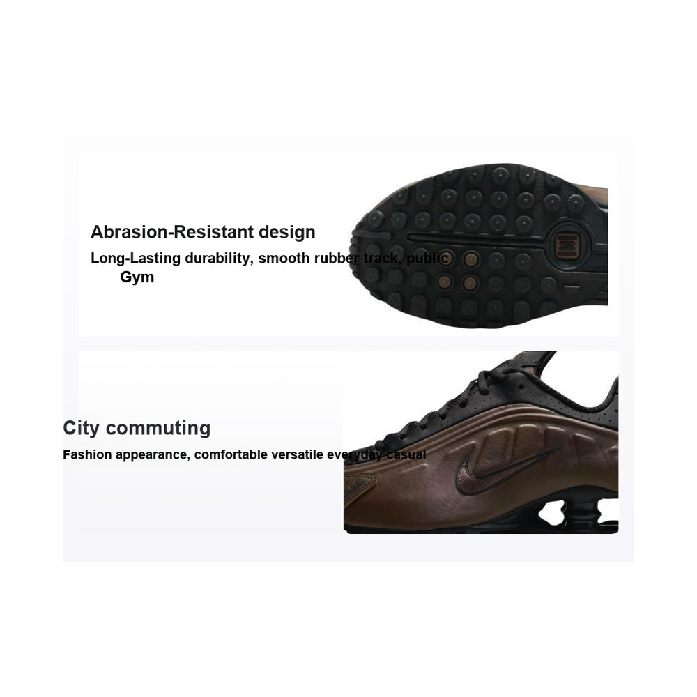 Nike Shox R4 'Black / Cool Grey / White / Metallic Silver' Женские