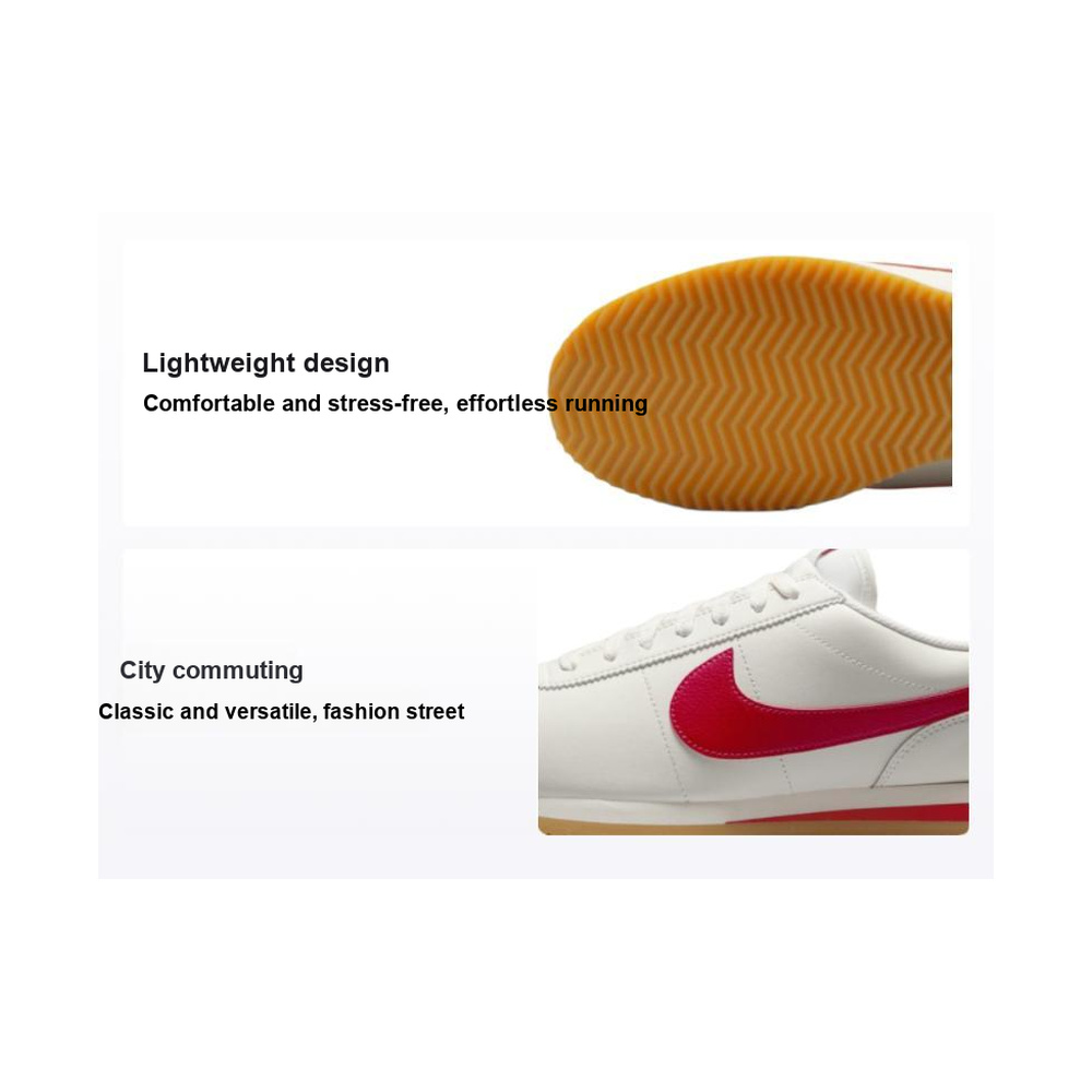 Nike Cortez 'Sail / Gum Yellow / University Red' Мужские