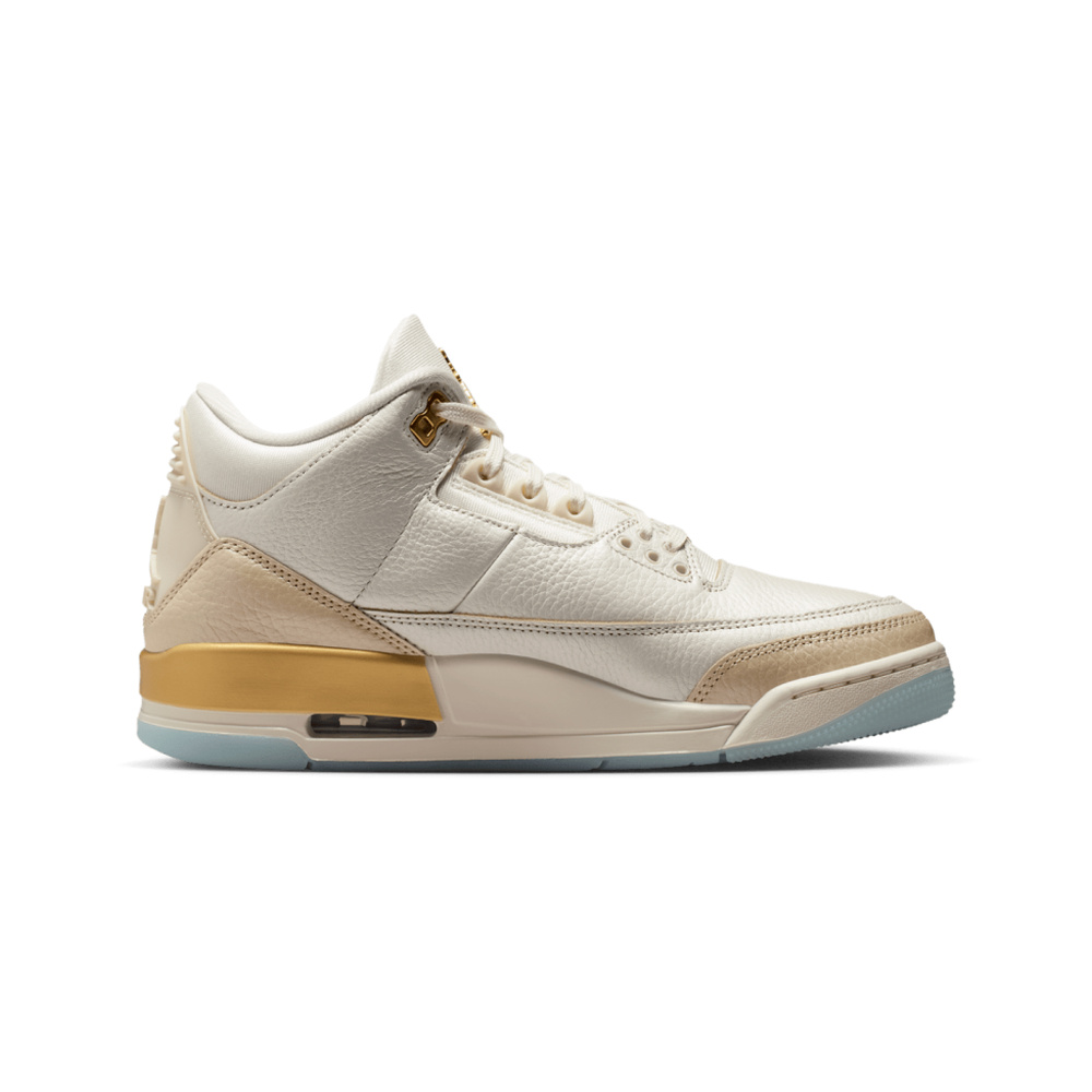 Air Jordan 3 'White / Smoke Grey / Black / Metallic Silver' Женские