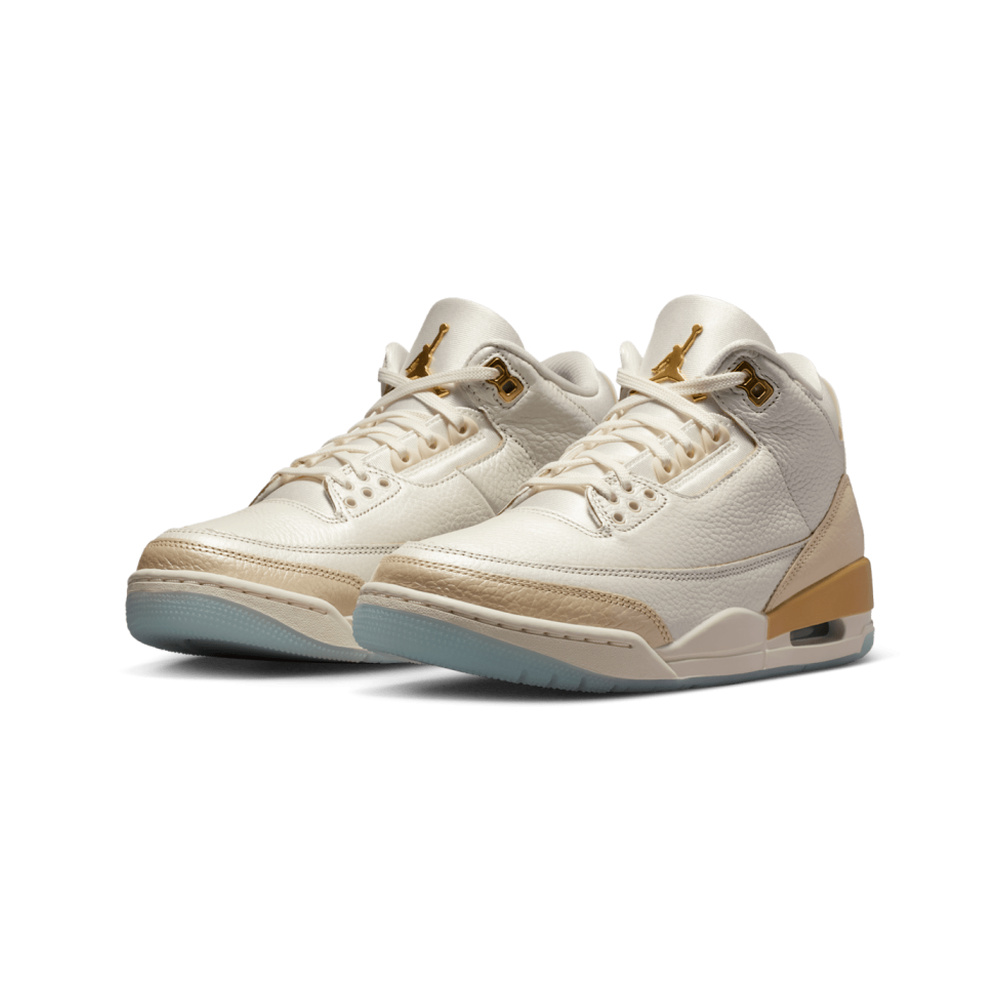 Air Jordan 3 'White / Smoke Grey / Black / Metallic Silver' Женские