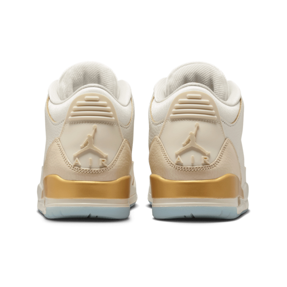 Air Jordan 3 'White / Smoke Grey / Black / Metallic Silver' Женские