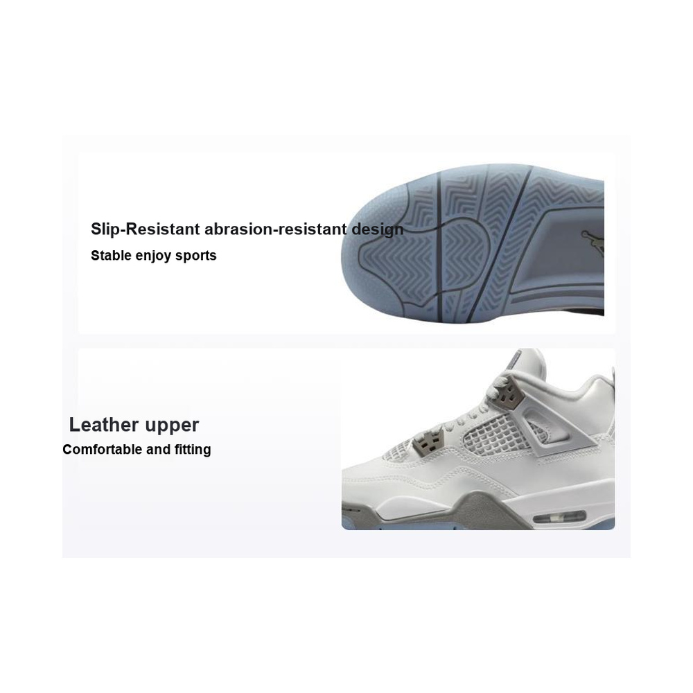 Air Jordan 4 'Black / Cobalt Bliss / Dark Smoke Grey / Metallic Silver' Унисекс