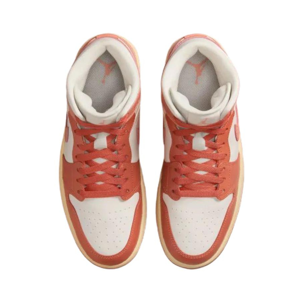 Air Jordan 1 Mid 'Pink Foam / Pink Rise / White / Ashen Slate' Женские