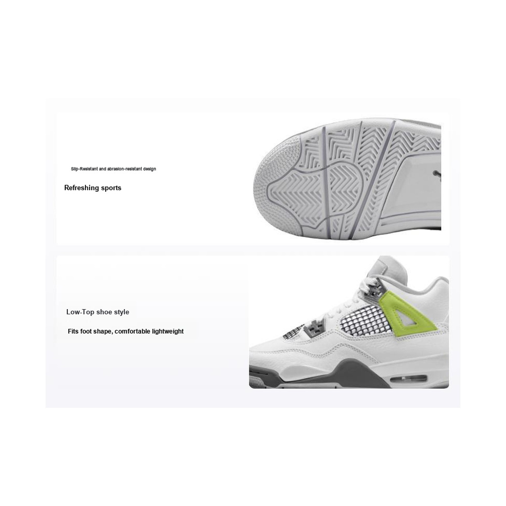 Air Jordan 4 'Metallic Summit White / Pure Platinum / Wolf Grey / White' Унисекс