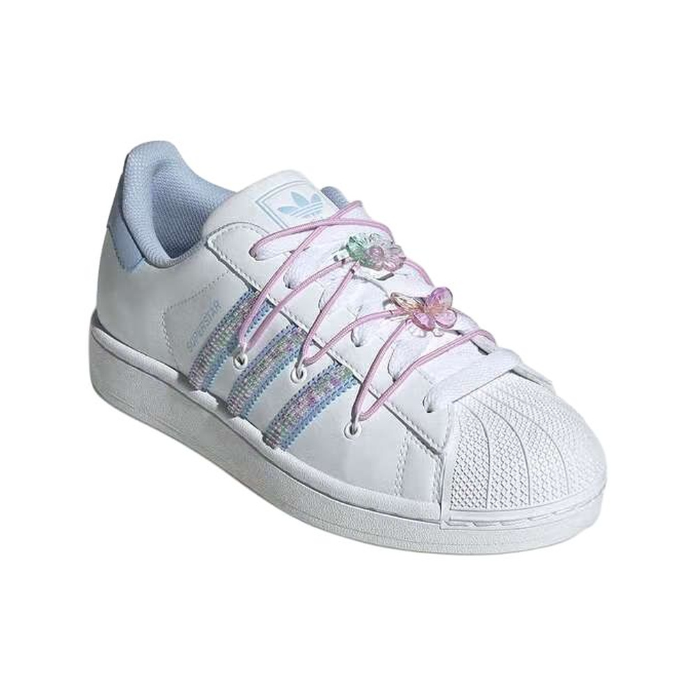 Adidas Superstar 'White / Light Pink Blue / Soft Purple' Женские