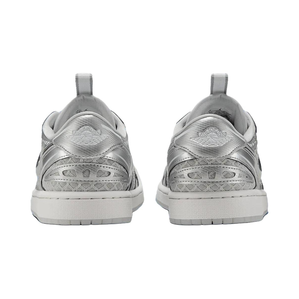 Nike Jordan 1 Low 'Neutral Grey / White / Pewter Grey / Metallic Silver' Женские