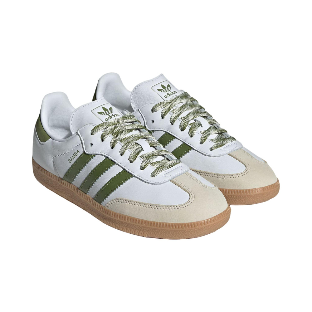 Adidas Samba OG 'White / Olive Green / Yellow' Женские