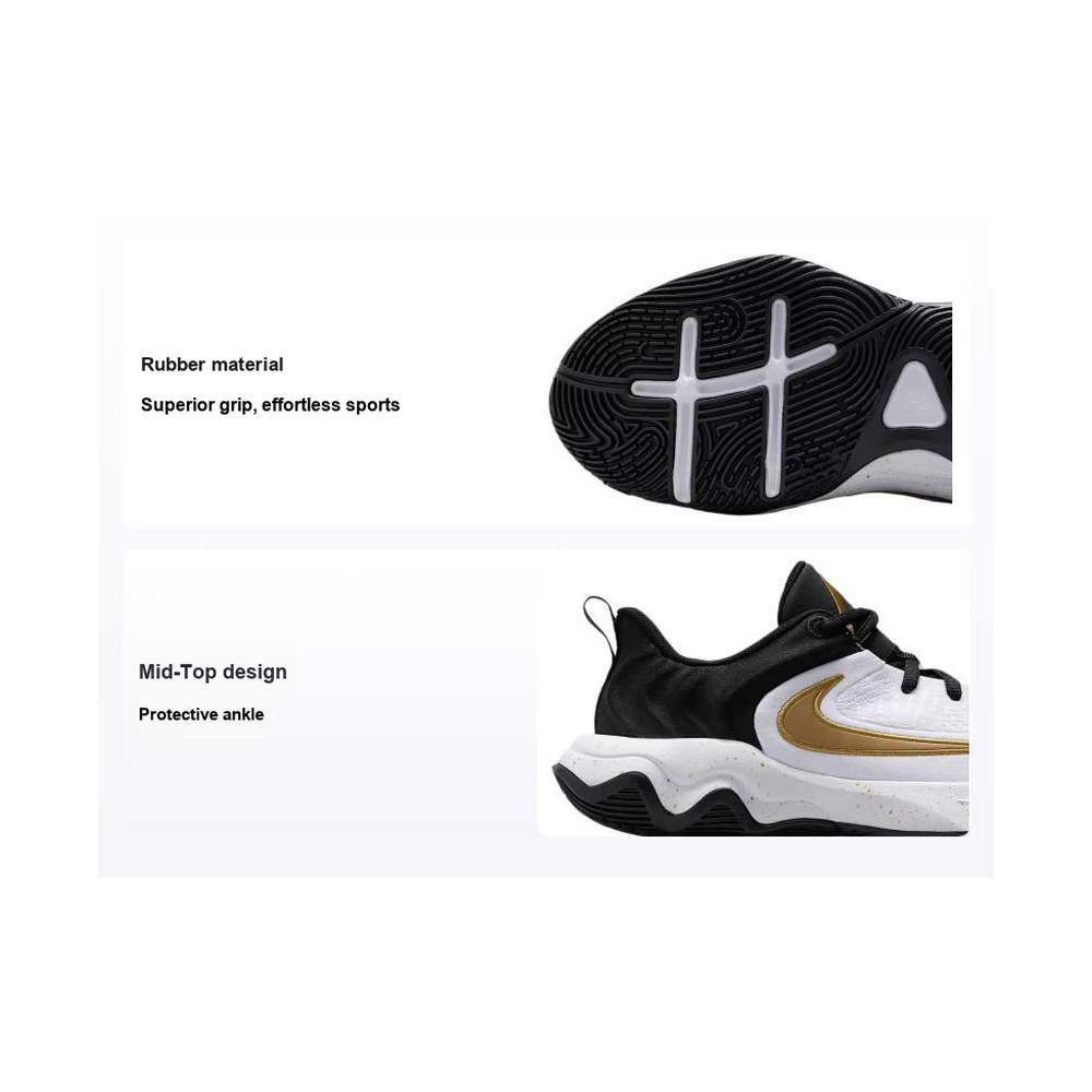 Nike Giannis Immortality 4 'Black / White / Metallic Gold' Унисекс