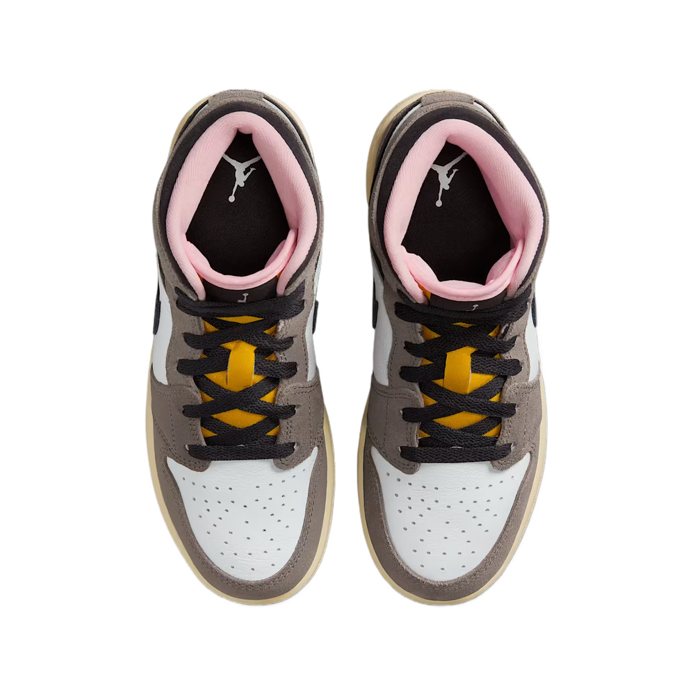 Air Jordan 1 'White / Black / Laser Crimson / Metallic Silver' Унисекс