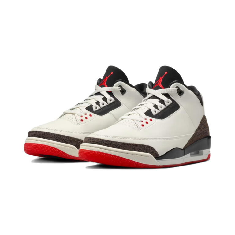 Air Jordan 3 'Sail / University Red / Pale Ivory / Black' Мужские