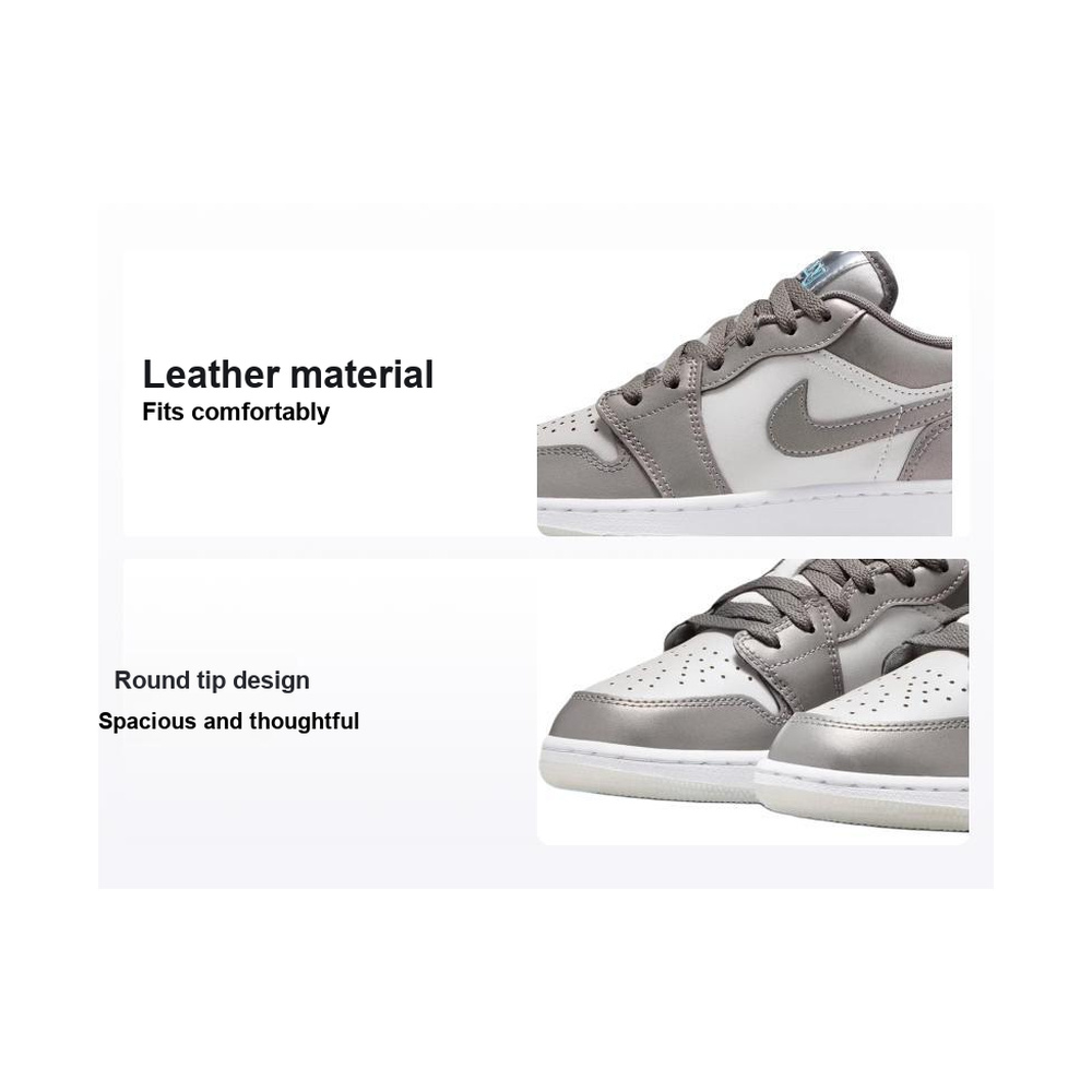 Air Jordan 1 Low 'Seaweed / Anthracite / Smoke Grey / Metallic Silver' Унисекс