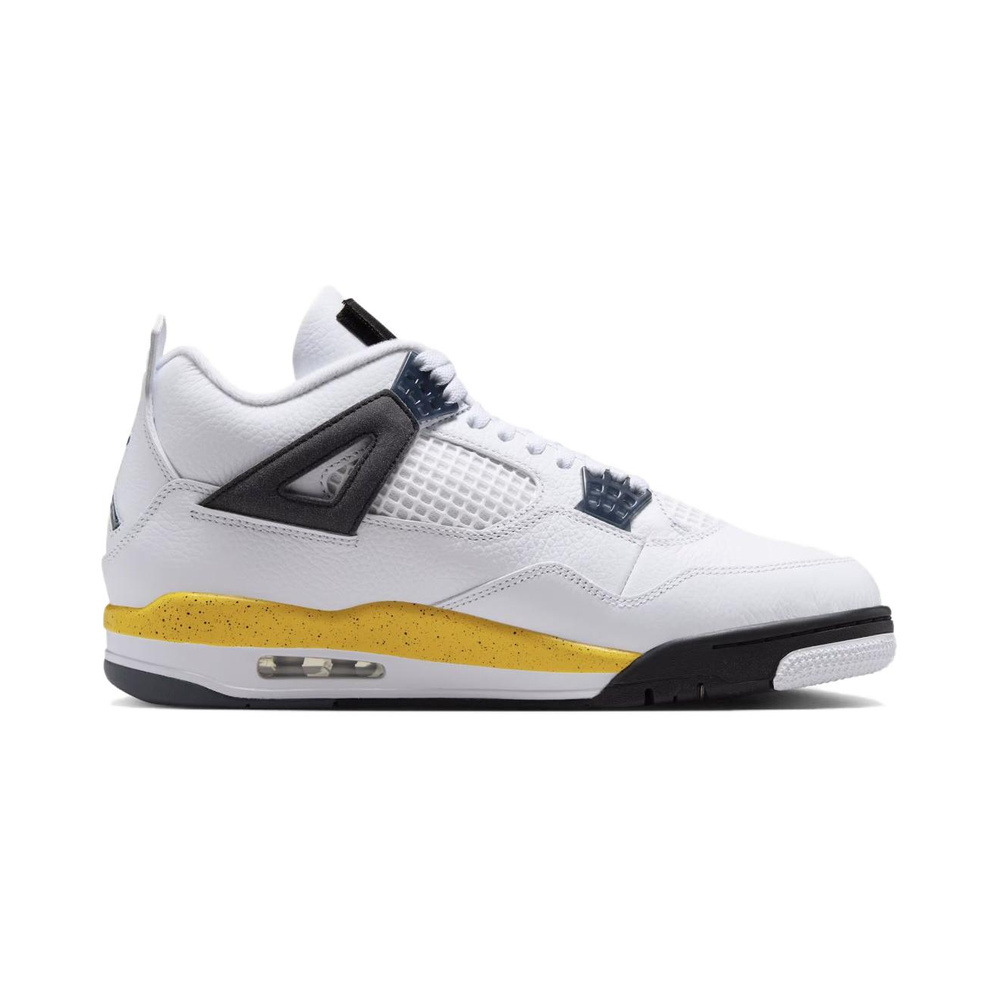 Air Jordan 4 'Jordan 4 Retro "Tour Yellow" Men's Shoes - White / Dark Blue Grey / Black / Tour Yellow' Мужские