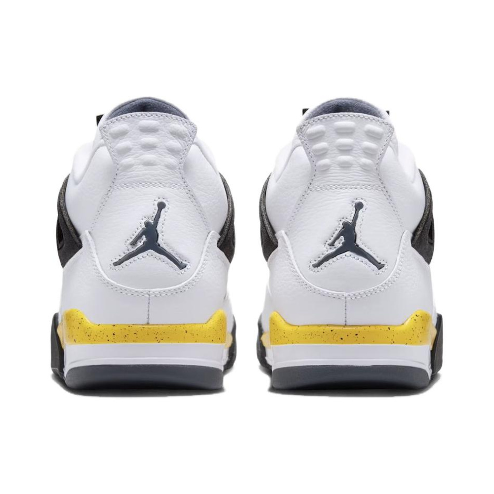 Air Jordan 4 'Jordan 4 Retro "Tour Yellow" Men's Shoes - White / Dark Blue Grey / Black / Tour Yellow' Мужские