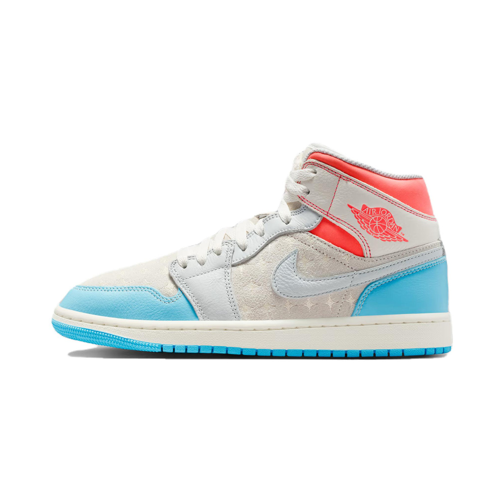 Air Jordan 1 Mid 'Light Khaki / White' Женские