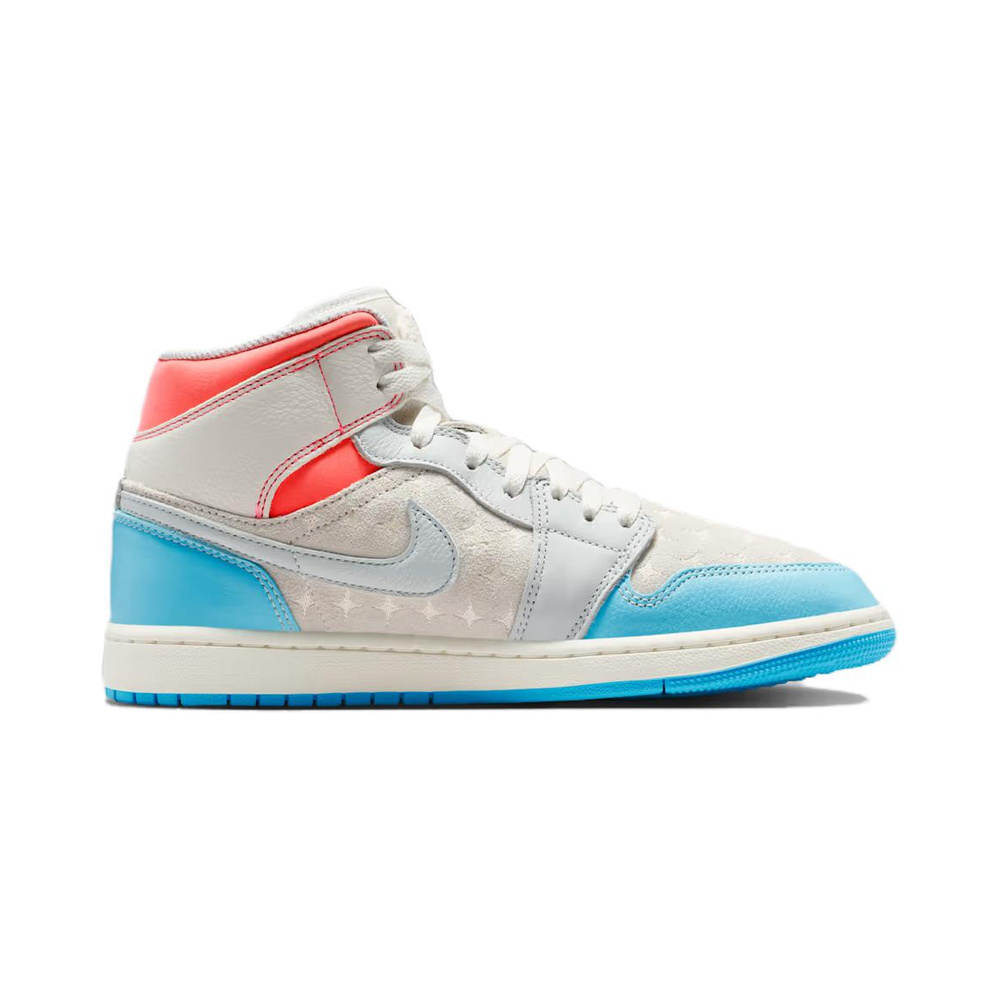 Air Jordan 1 Mid 'Light Khaki / White' Женские