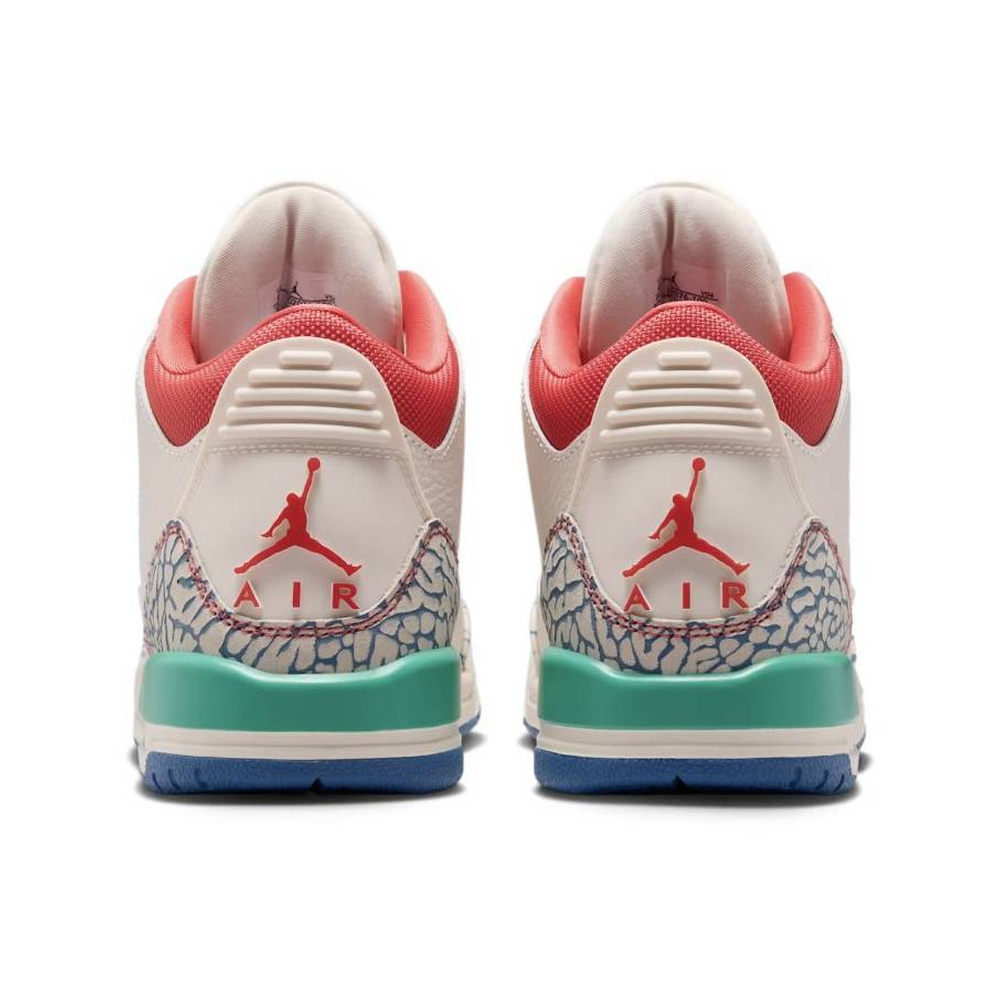 Air Jordan 3 'Jordan 3 Retro "Play Your Way" Big Kids' Shoes - Chalk / True Blue / Kinetic Green / Track Red' Унисекс