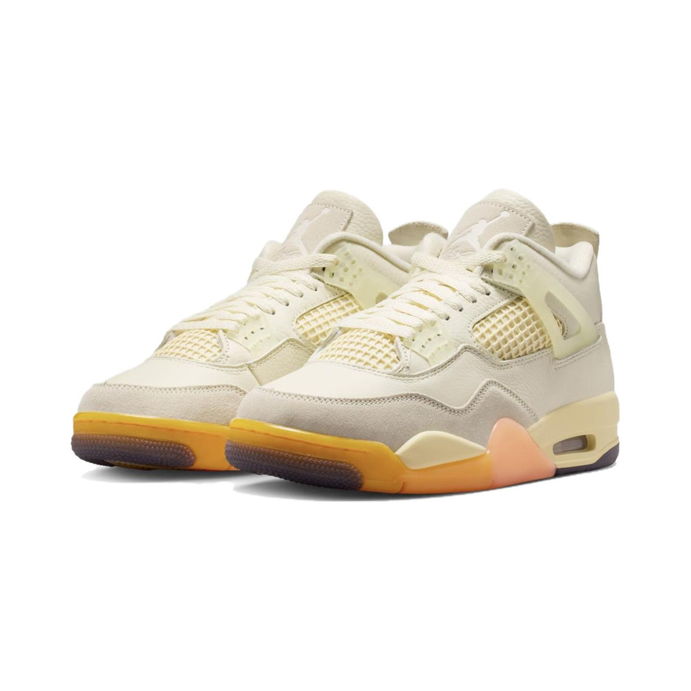 Air Jordan 4 'Coconut Milk / Bright Mango / Muslin' Женские