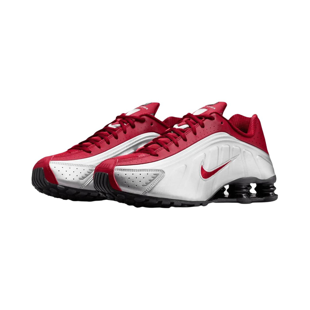 Nike Shox R4 'Metallic Silver / Black / Team Crimson' Мужские