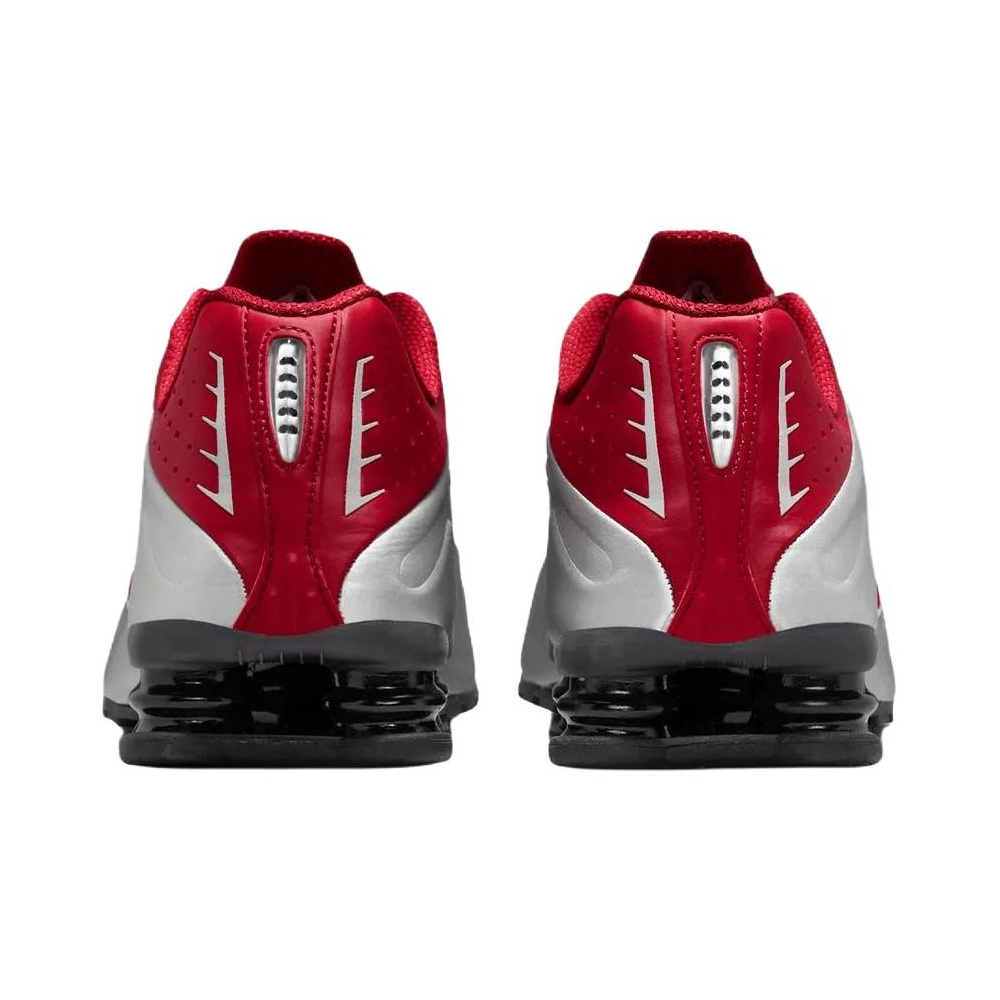 Nike Shox R4 'Metallic Silver / Black / Team Crimson' Мужские
