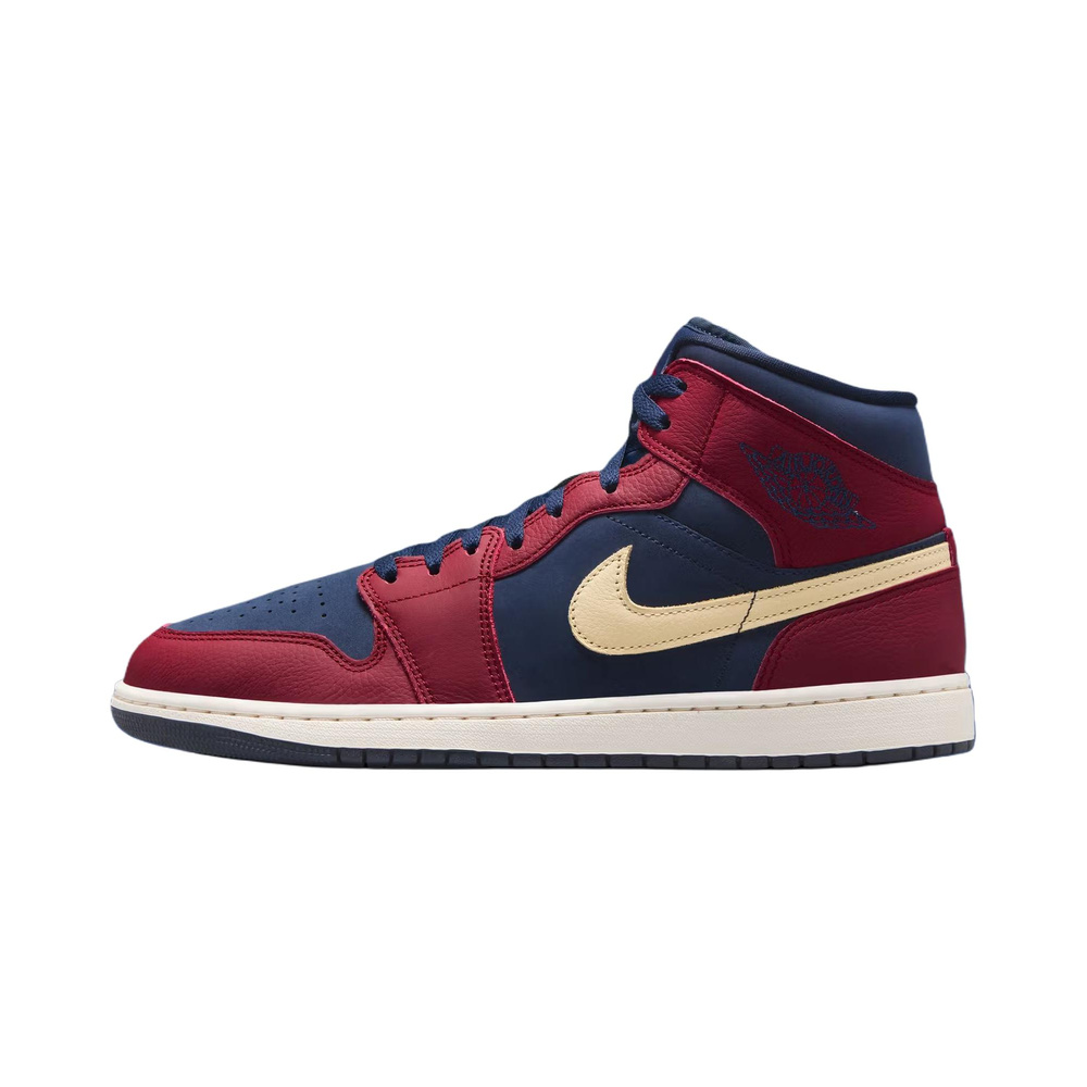 Air Jordan 1 Mid 'Metallic Silver / Sail / Black / Metallic Silver' Мужские