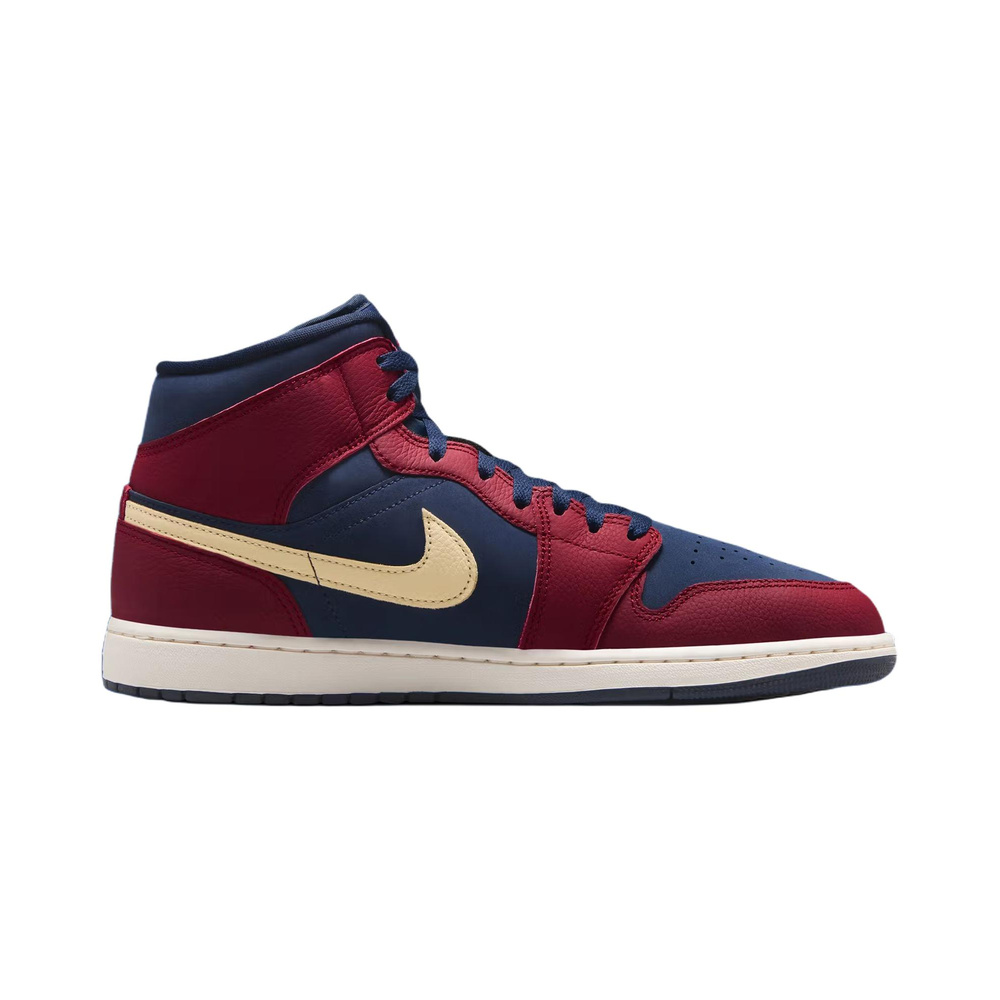 Air Jordan 1 Mid 'Metallic Silver / Sail / Black / Metallic Silver' Мужские