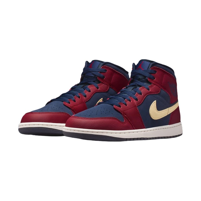 Air Jordan 1 Mid 'Metallic Silver / Sail / Black / Metallic Silver' Мужские