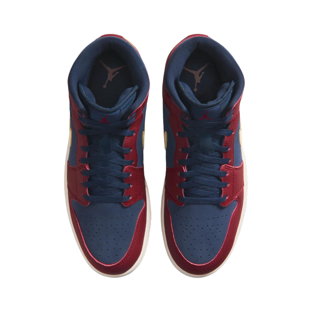 Air Jordan 1 Mid 'Metallic Silver / Sail / Black / Metallic Silver' Мужские