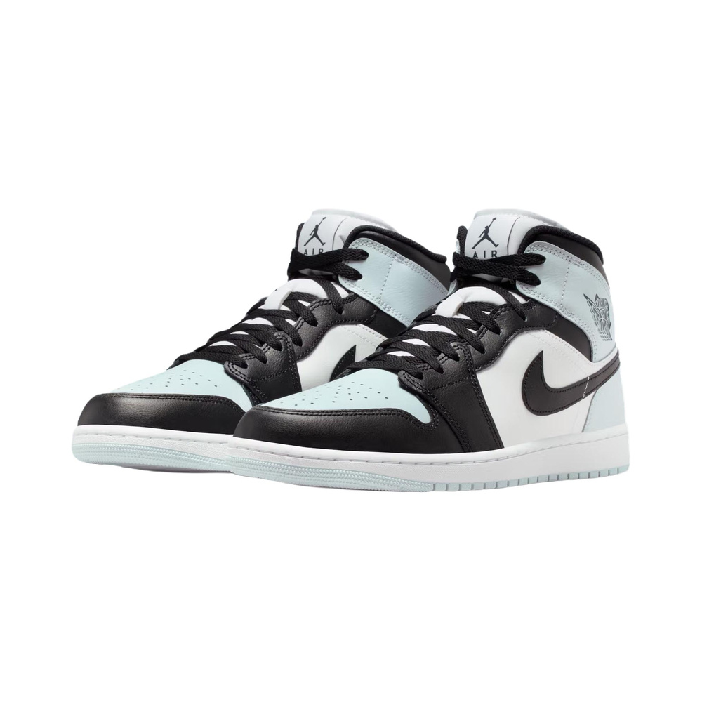 Air Jordan 1 Mid 'Black / Aura / White / Squadron Blue' Мужские