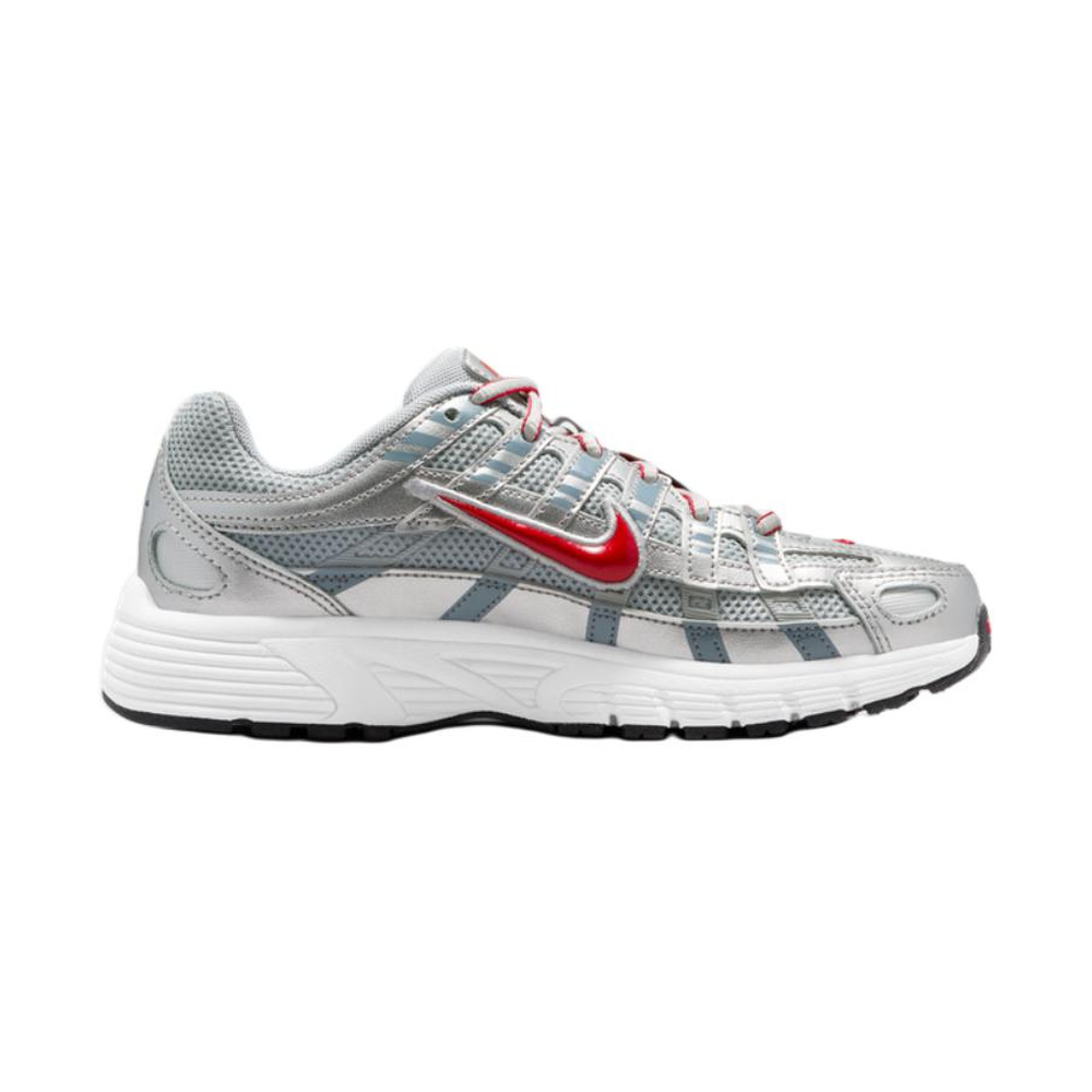 Nike P-6000 'Metallic Silver / Flat Silver / Cool Grey / Gym Red' Унисекс