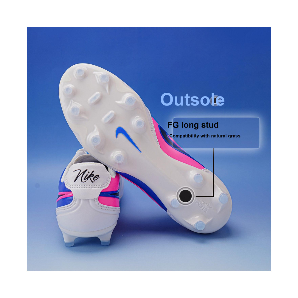 Nike Tiempo Ligera 'White / Racer Blue / Pink Blast / Black' Мужские