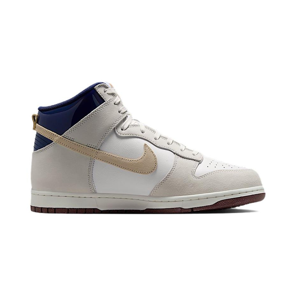 Nike Dunk High 'White / Midnight Navy / White / Metallic Silver' Мужские