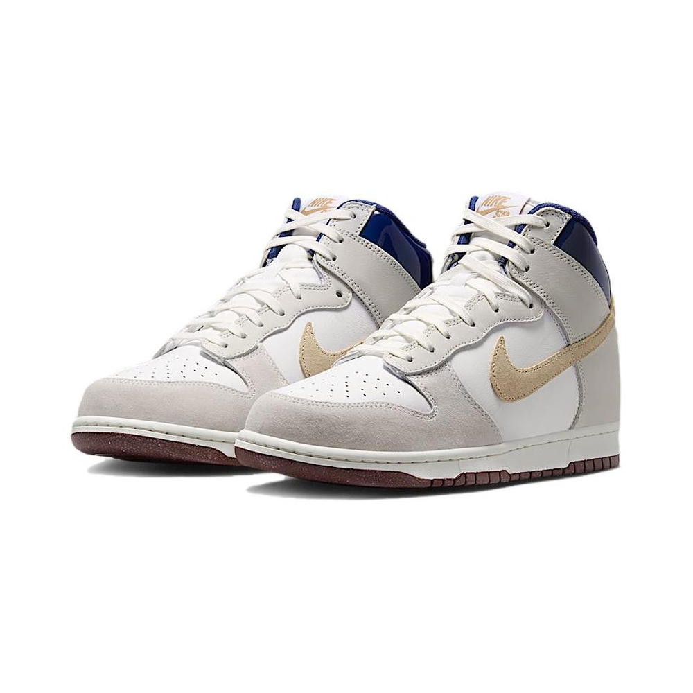Nike Dunk High 'White / Midnight Navy / White / Metallic Silver' Мужские