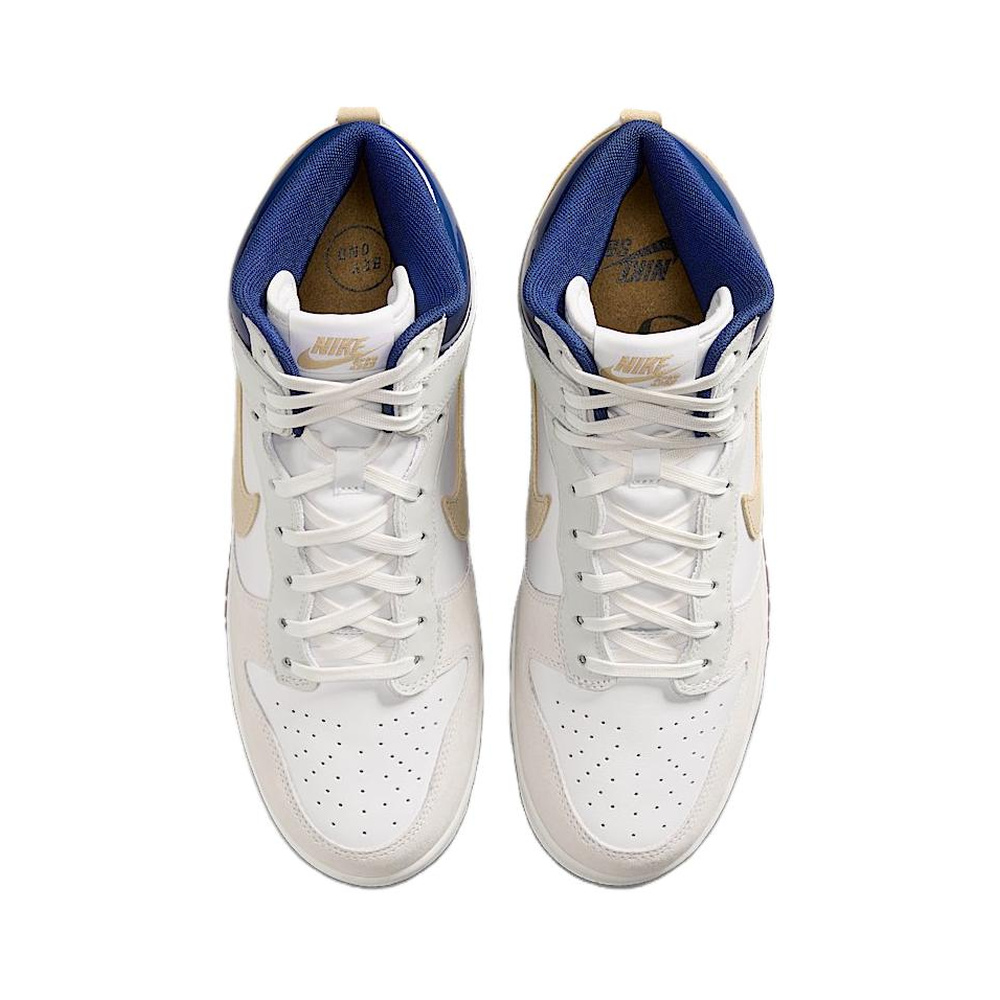 Nike Dunk High 'White / Midnight Navy / White / Metallic Silver' Мужские