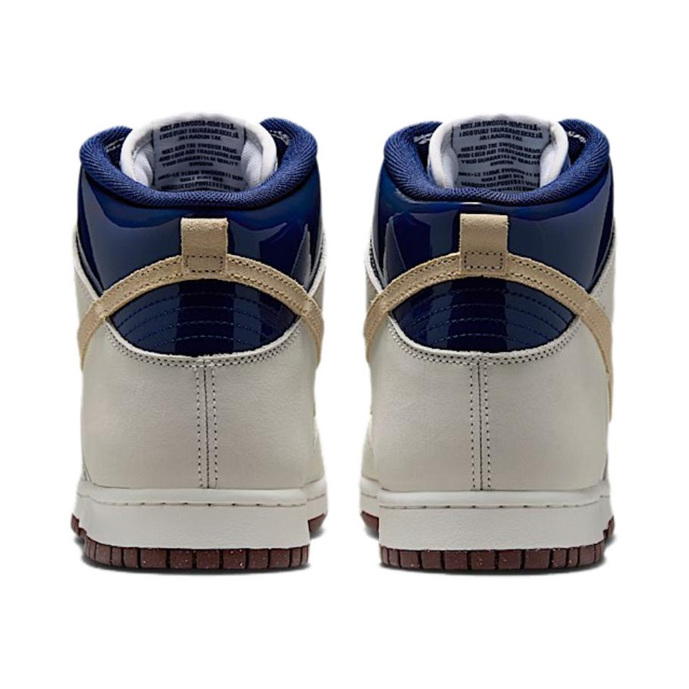 Nike Dunk High 'White / Midnight Navy / White / Metallic Silver' Мужские