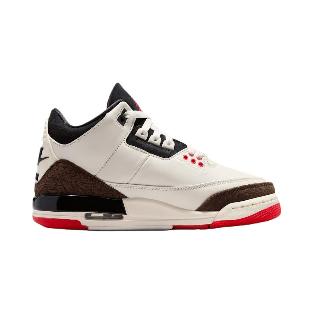 Air Jordan 3 'Sail / University Red / Pale Ivory / Black' Унисекс