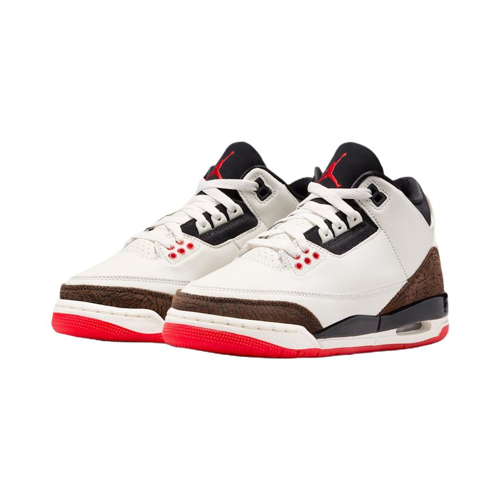 Air Jordan 3 'Sail / University Red / Pale Ivory / Black' Унисекс