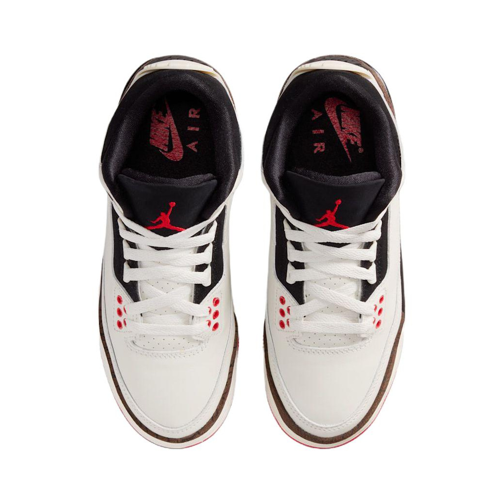Air Jordan 3 'Sail / University Red / Pale Ivory / Black' Унисекс