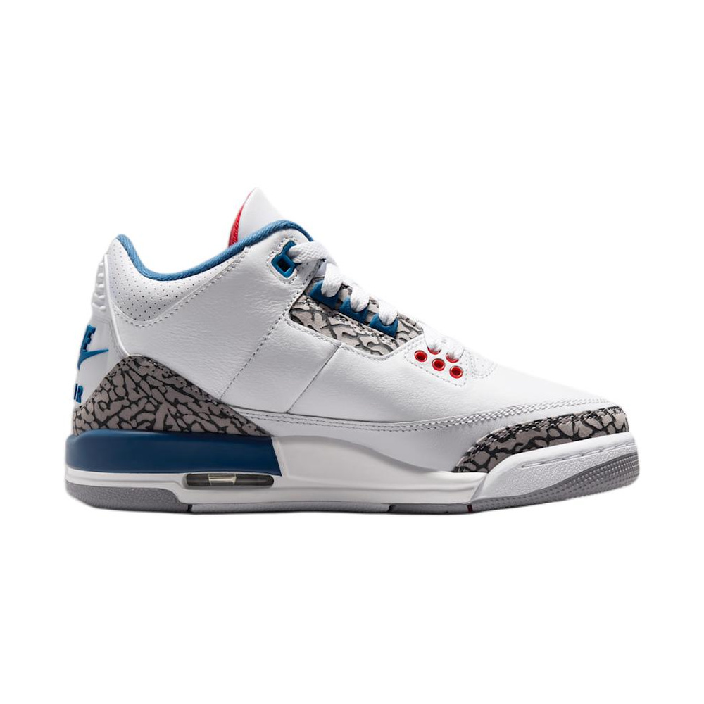 Air Jordan 3 'White / True Blue / Cement Grey / Fire Red' Унисекс