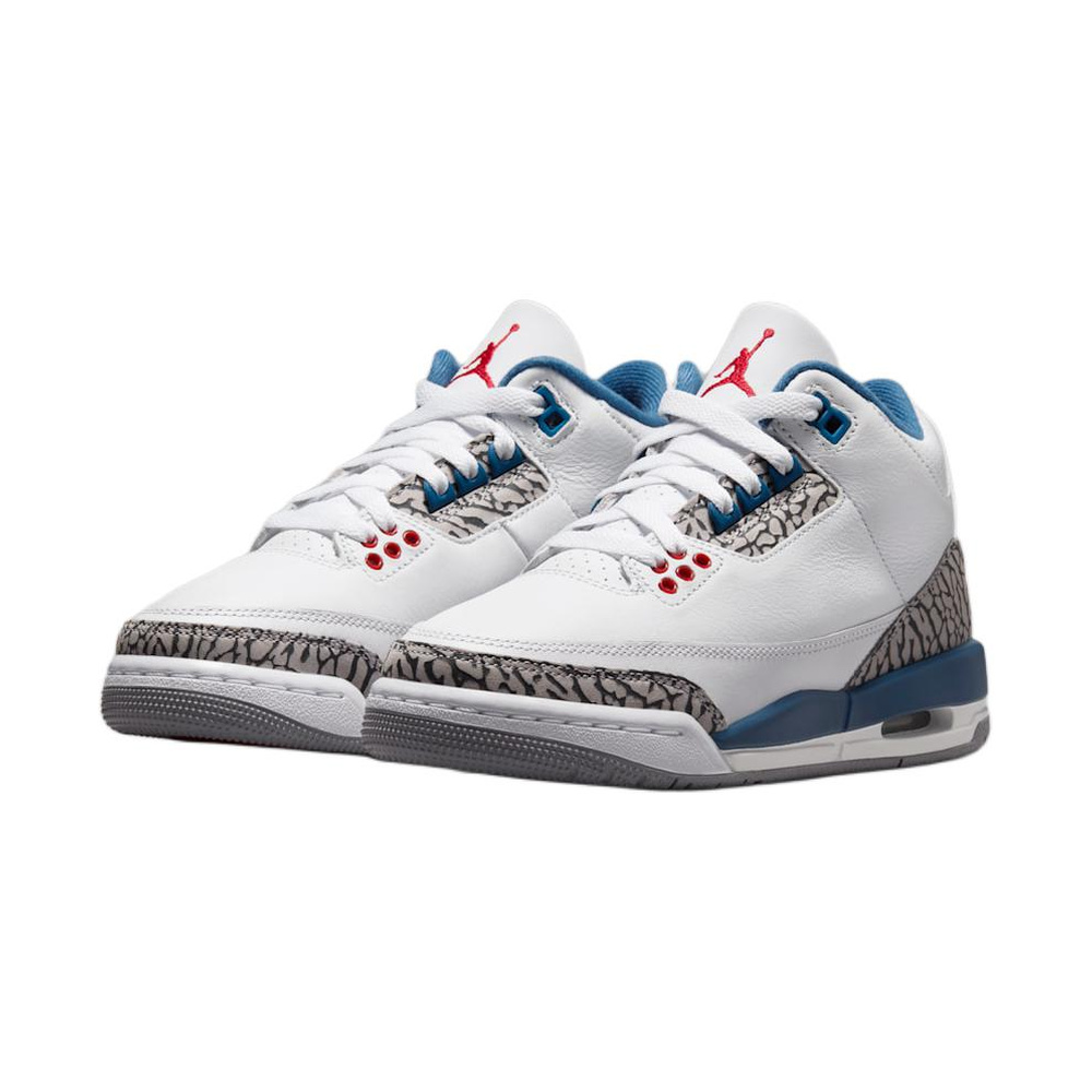 Air Jordan 3 'White / True Blue / Cement Grey / Fire Red' Унисекс