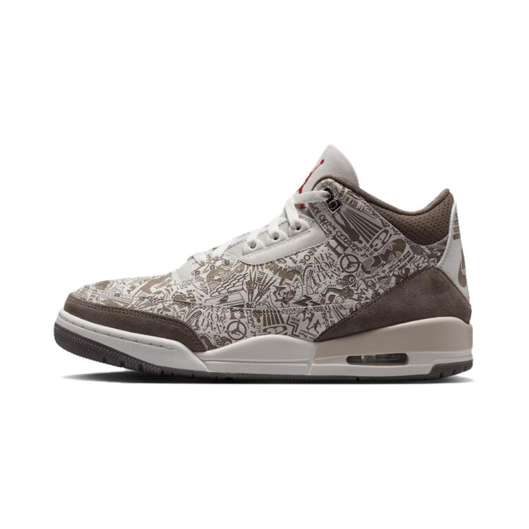 Air Jordan 3 'Phantom / Palomino / Sail / University Red' Мужские
