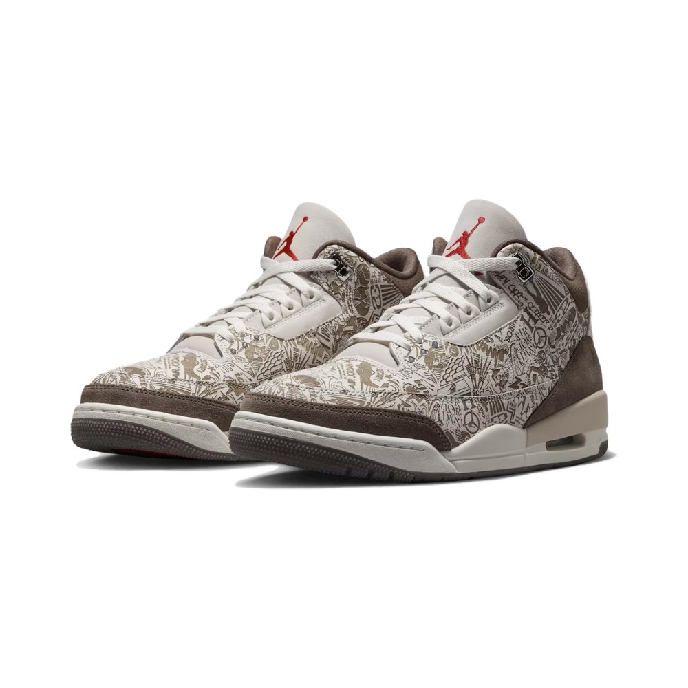 Air Jordan 3 'Phantom / Palomino / Sail / University Red' Мужские
