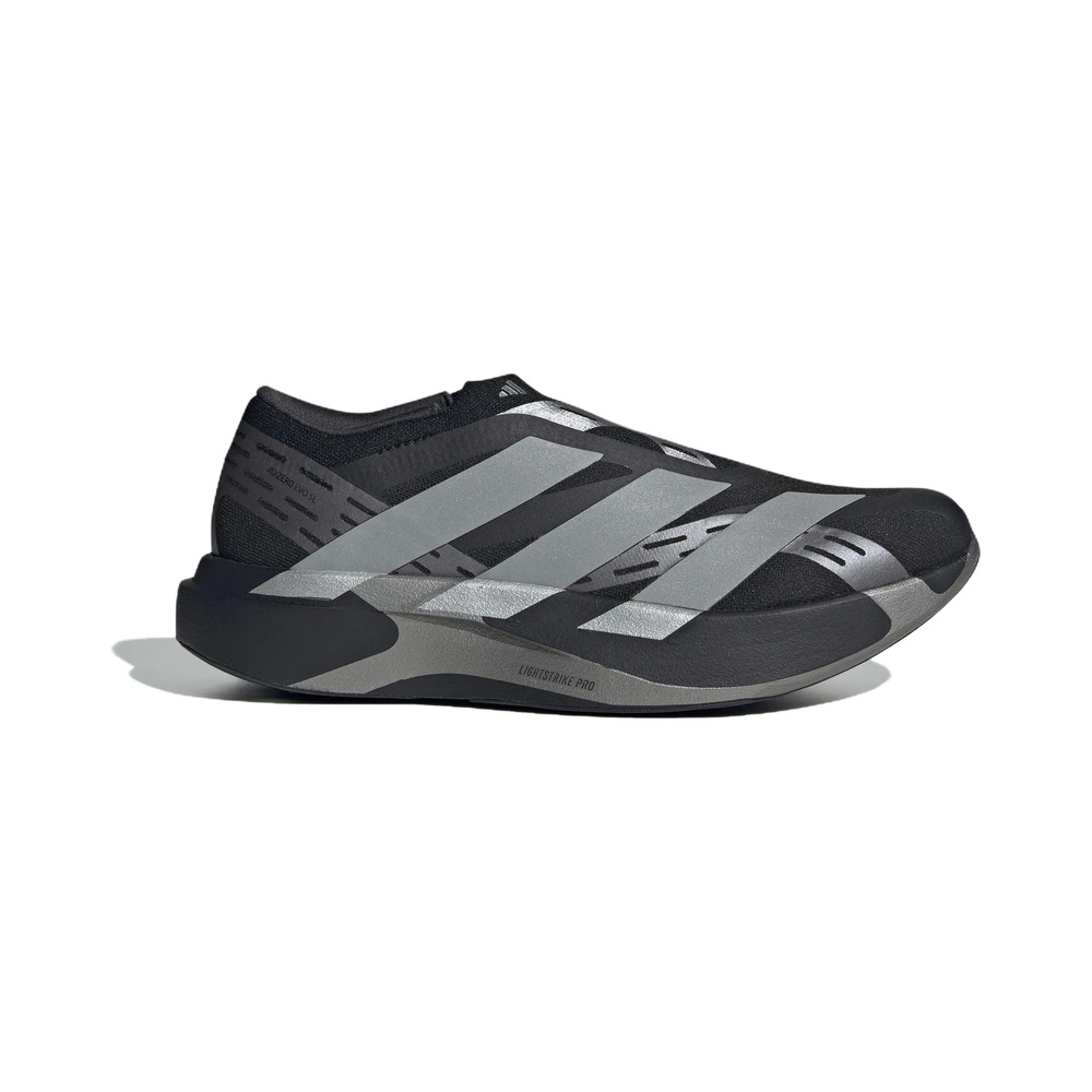 Adidas Adizero Evo SL Laceless 'Black / Metallic Silver / Metallic Grey' Мужские