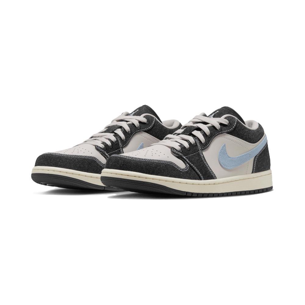 Air Jordan 1 Low 'Black / Cobalt Bliss / Dark Smoke Grey / Metallic Silver' Мужские