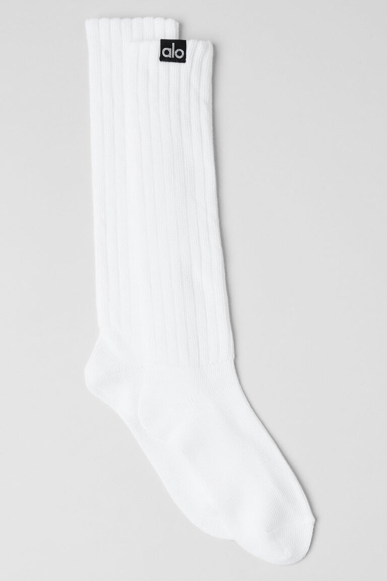 Носки Alo Yoga Unisex Scrunch Sock «White» Унисекс