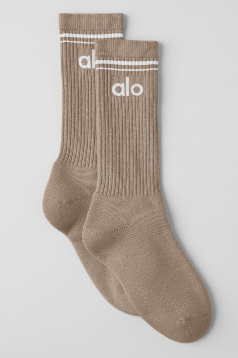Носки Alo Yoga Unisex Throwback Sock «Gravel» Унисекс